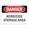 Signmission OSHA Danger Sign, 7" Height, Rigid Plastic, Herbicide Storage Area, Landscape, L-1972 OS-DS-P-710-L-1972 - alternate 1